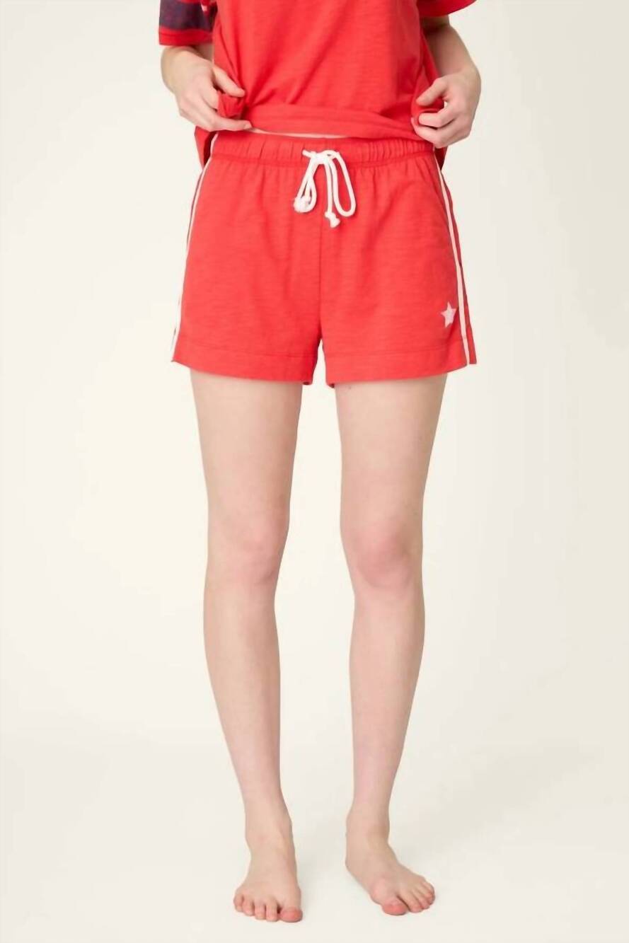NEW PJ SALVAGE star spangled short in true red